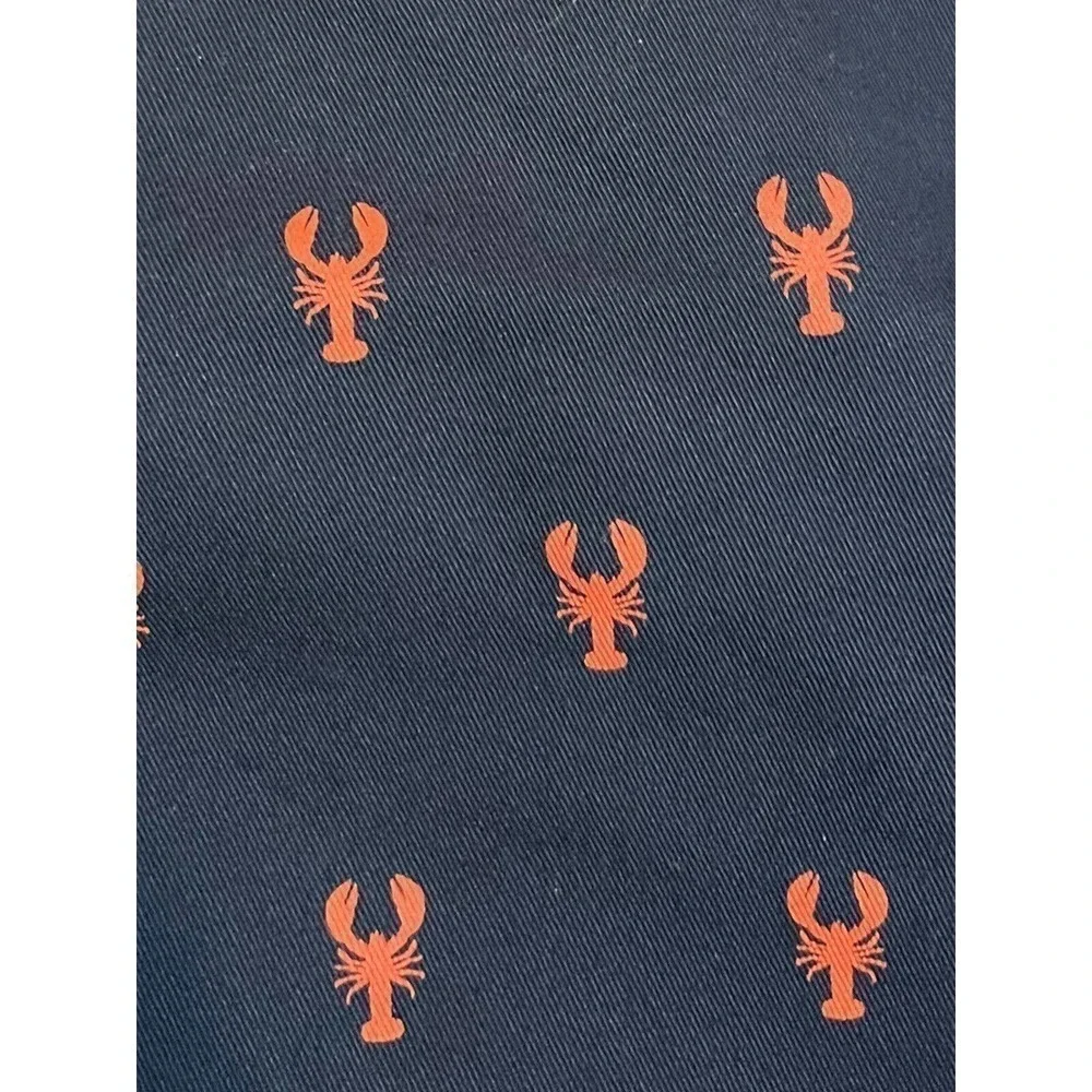 J. Crew Men’s Navy Blue Shorts Red Crab Pattern Size 33 Nautical 9 Inch Inseam